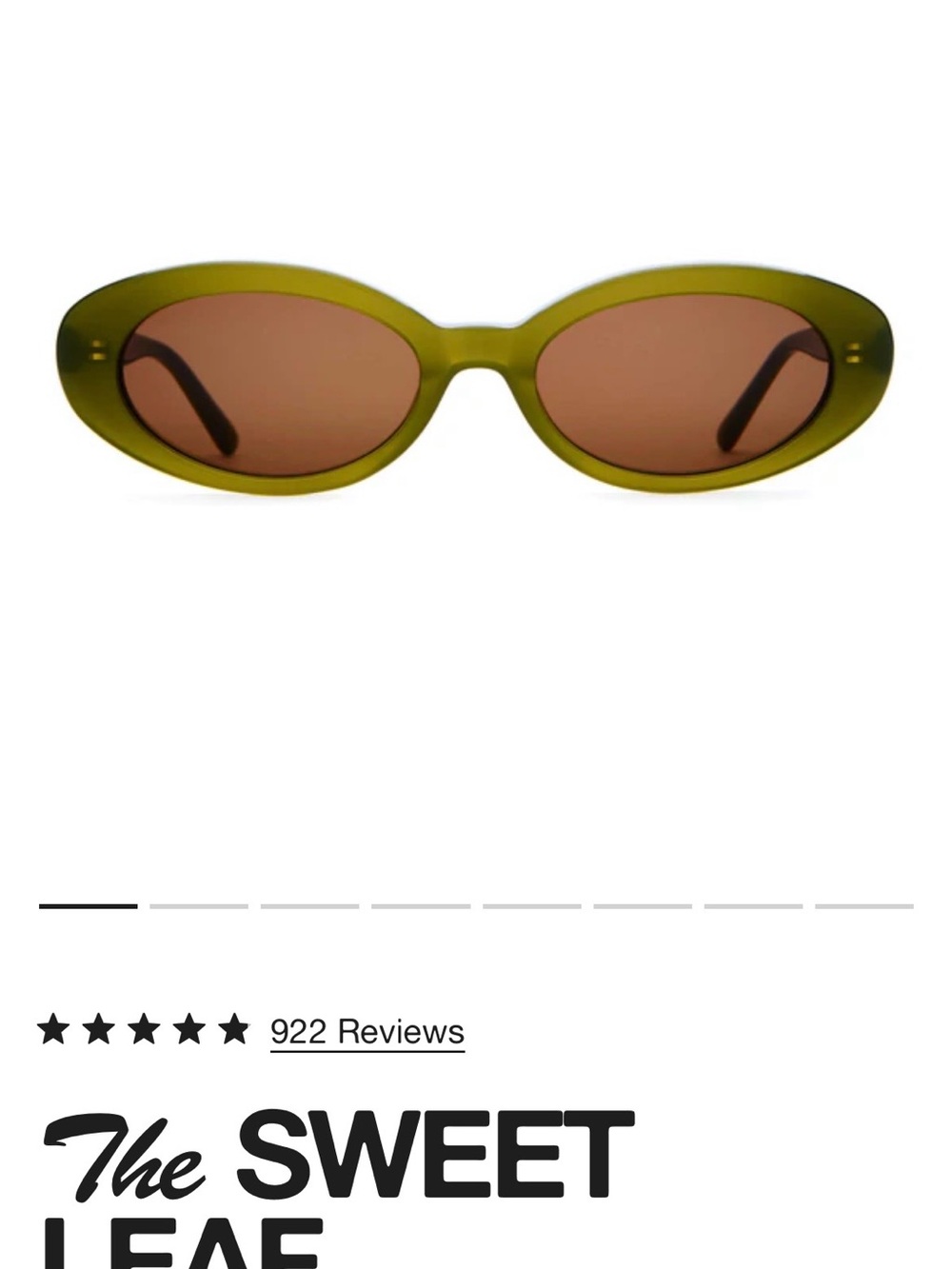 Crap Eyewear Olive Green Oval Sunglasses with Brown Lenses